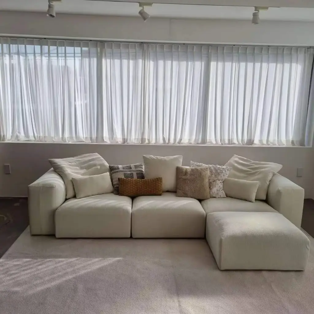 Professional Indoor Furniture Living Room Sectional Chaise Lounge Suite Sofa Set