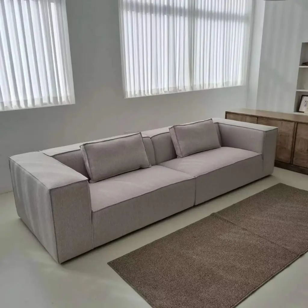 Luxury Italian Sofa Down Filled Fabric Sofa Combination Couch Floor Living Room Sofa