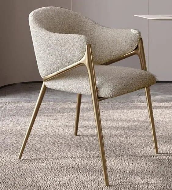 Purple Velvet Dining Chair Luxury Home Furniture Tufted Dining Room Chair Modern Leather Dinning Chair